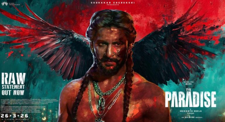 द पैराडाइज़ की झलक नानी श्रीकांत ओडेला ने एक अँधेरे गंभीर रास्ते पर कदम रखा